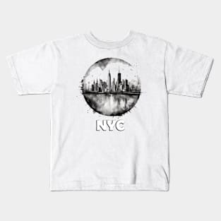 Watercolor New York City Skyline Tee Kids T-Shirt